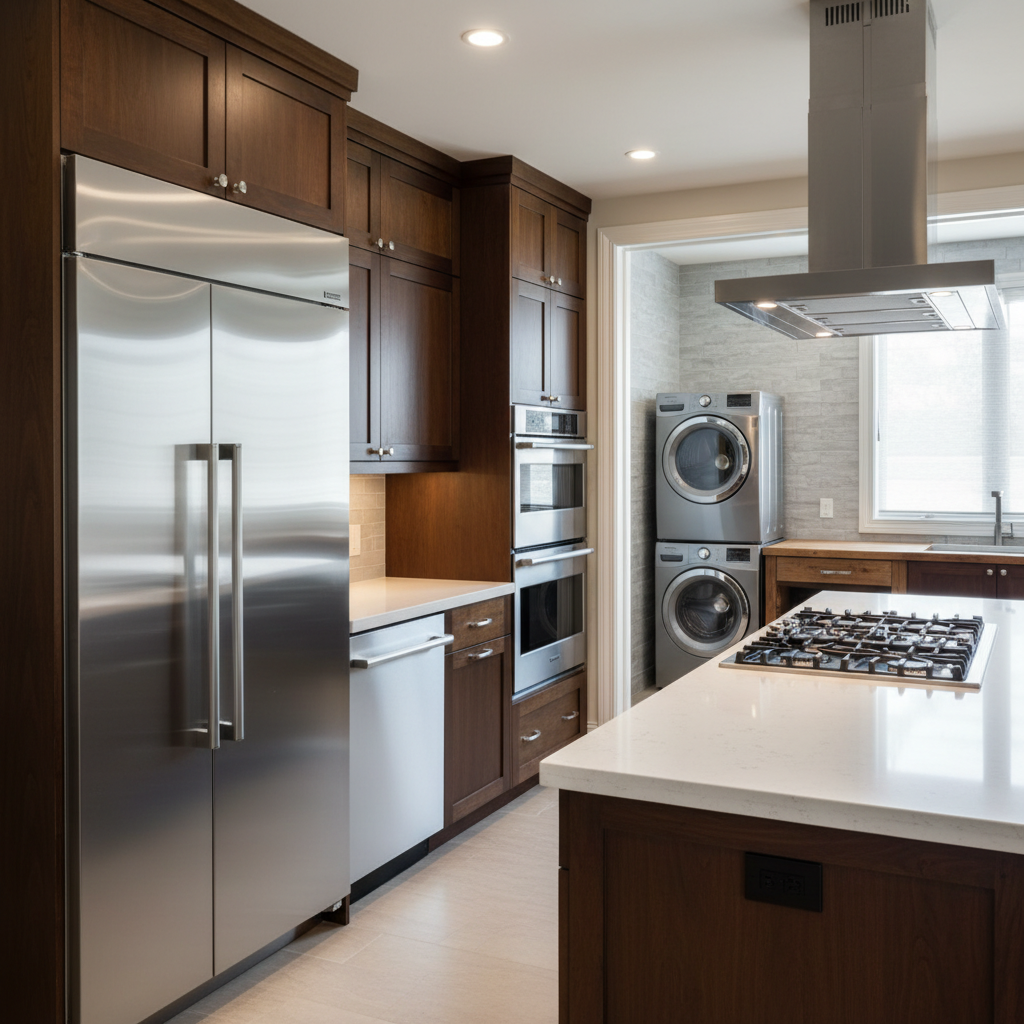 Premium household appliances in a luxury home