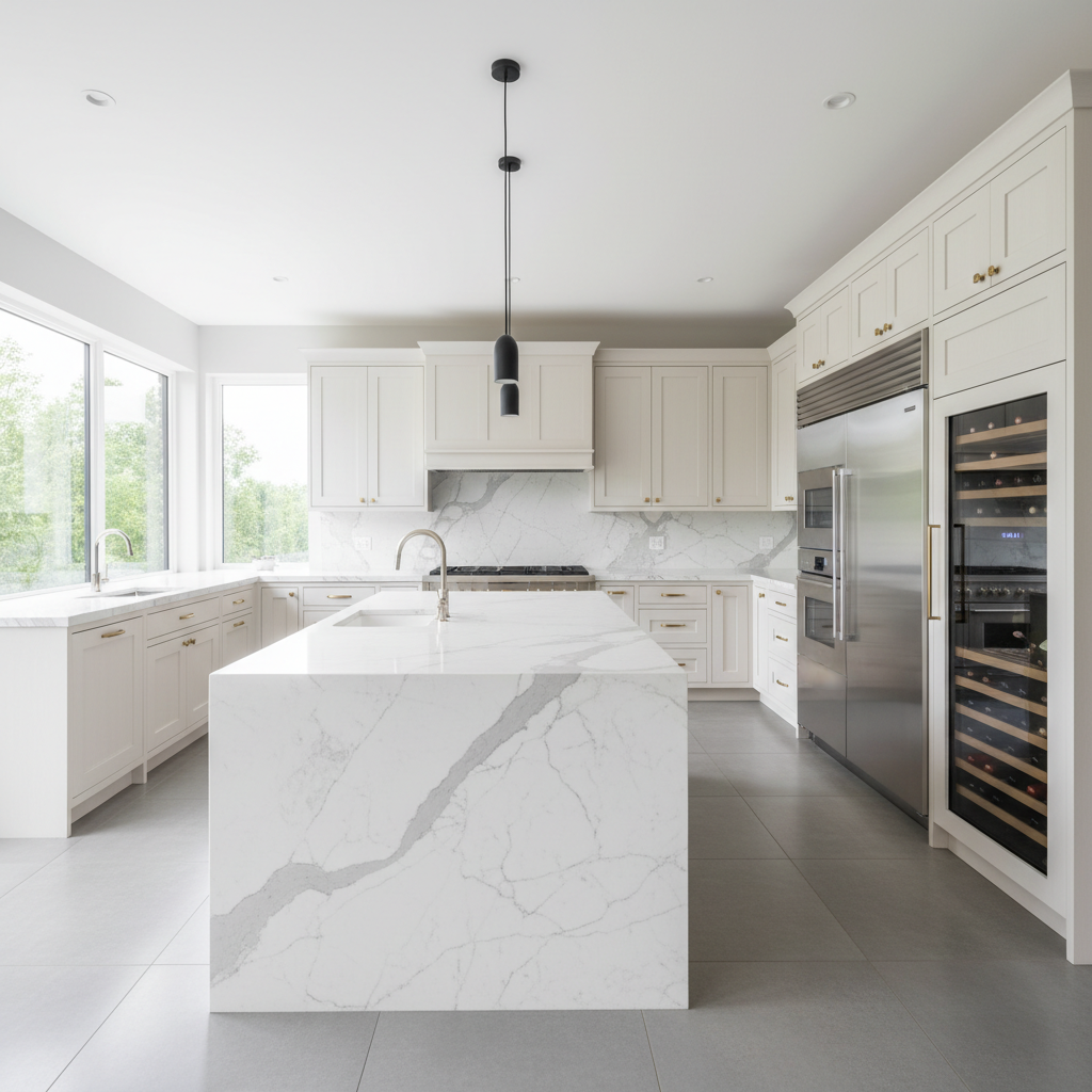 Luxury modern kitchen with premium appliances